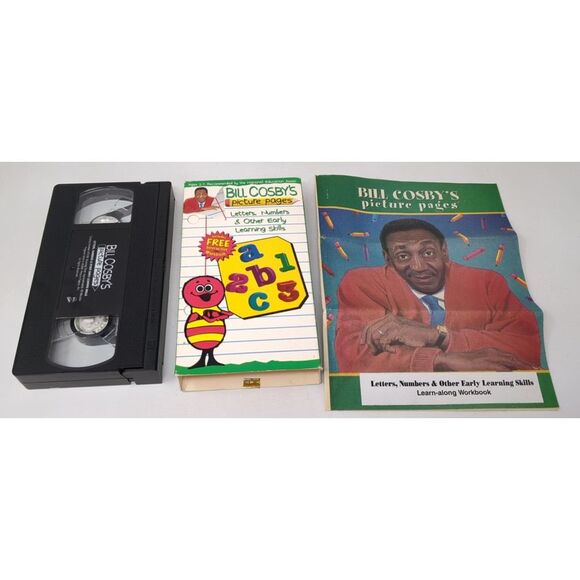 Other - Bill Cosby's Picture Pages VHS Numbers Letters Other Early Tape With Booklet VTG